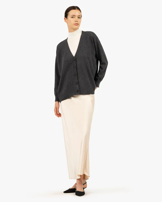 Velia Maxi Cardigan - Charcoal