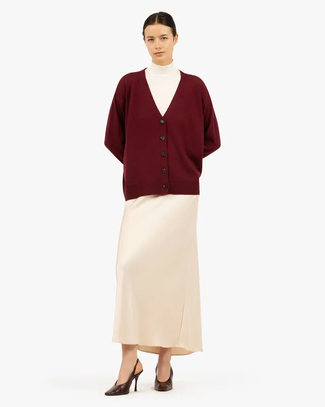Velia Maxi Cardigan - Bordeaux