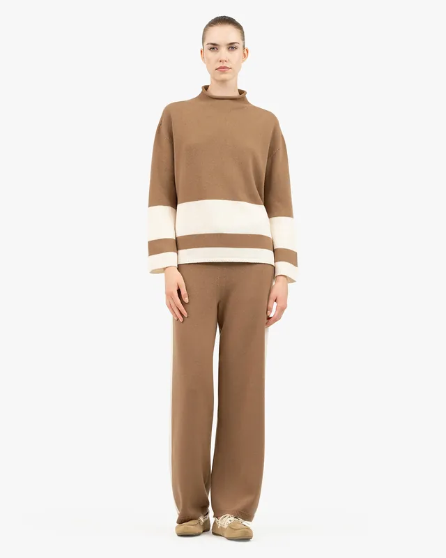 Cortona Mock Neck Sweater - Camel