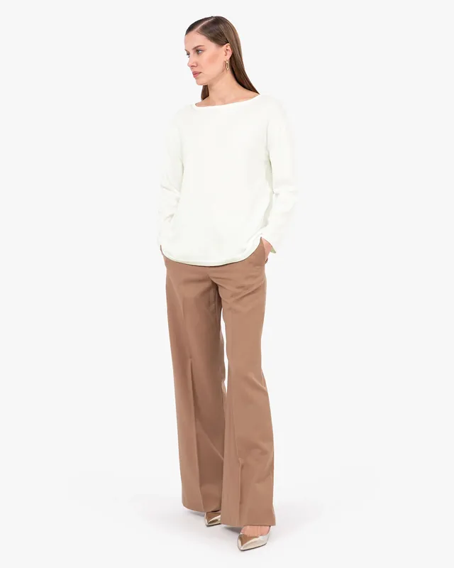 Oasi Boat Neck Sweater - White