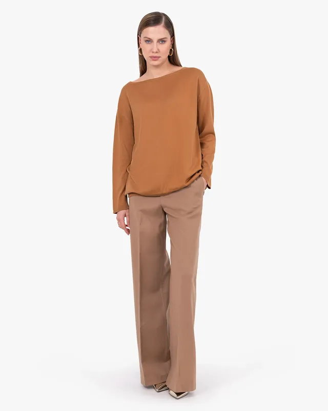Oasi Boat Neck Sweater - Hazelnut