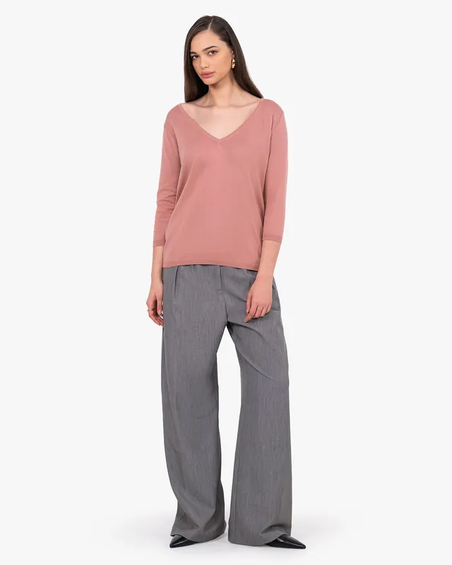 Women's Oasi V-Neck Sweater - Blush