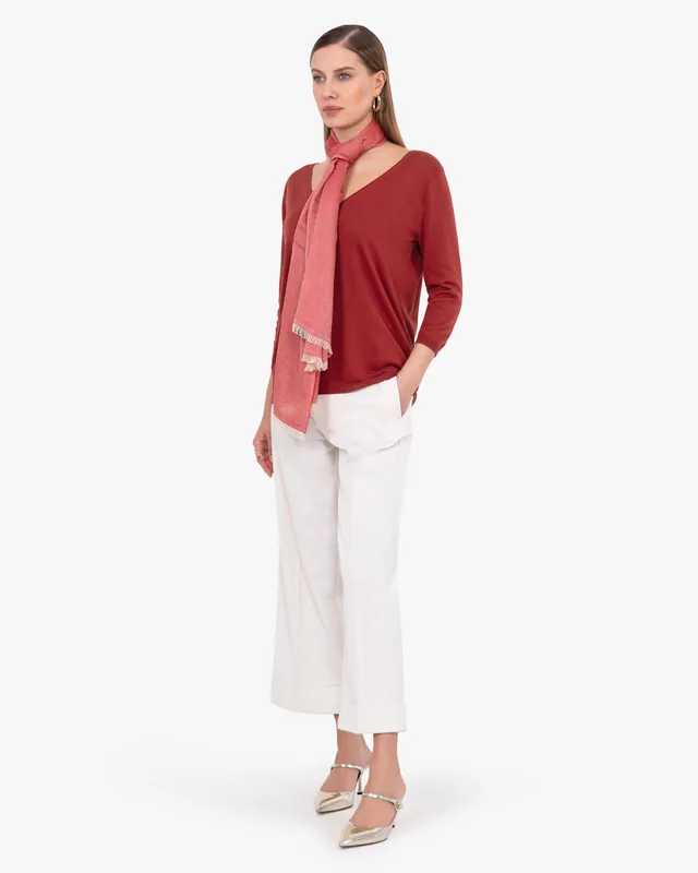 Women's Oasi V-Neck Sweater - Red