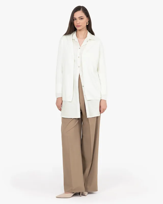 Oasi Open Cardigan - White