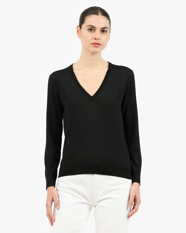Women's Seraphine V-Neck Sweater - Black