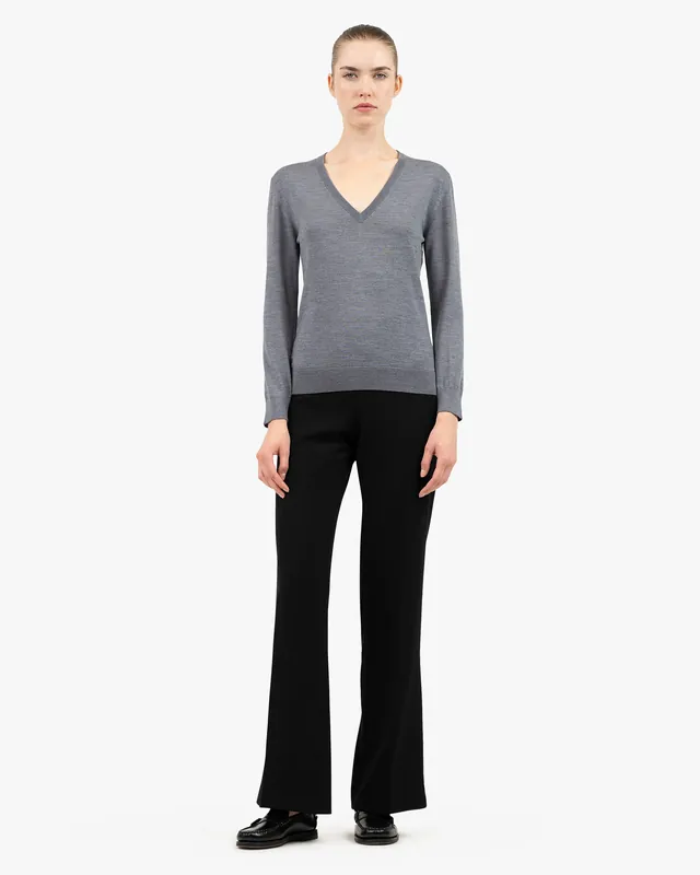 Women's Seraphine V-Neck Sweater - Grey