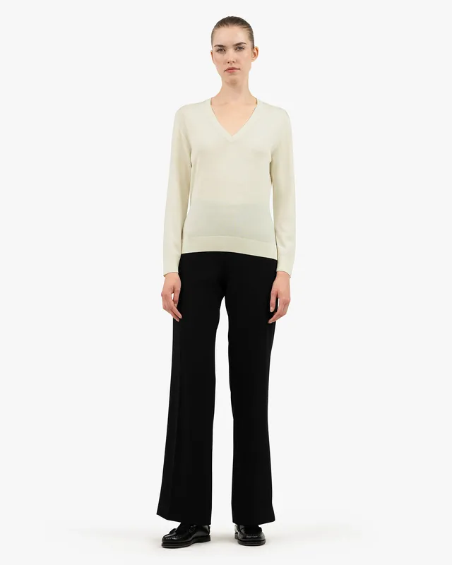 Women's Seraphine V-Neck Sweater - White