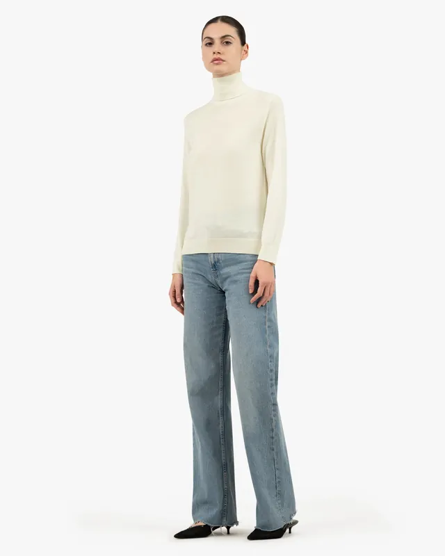 Women's Seraphine Turtleneck Sweater - White