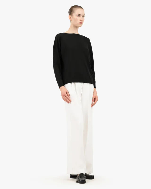 Seraphine Boat Neck Sweater - Black
