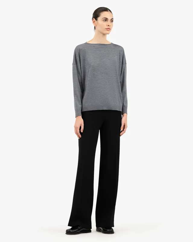 Seraphine Boat Neck Sweater - Grey