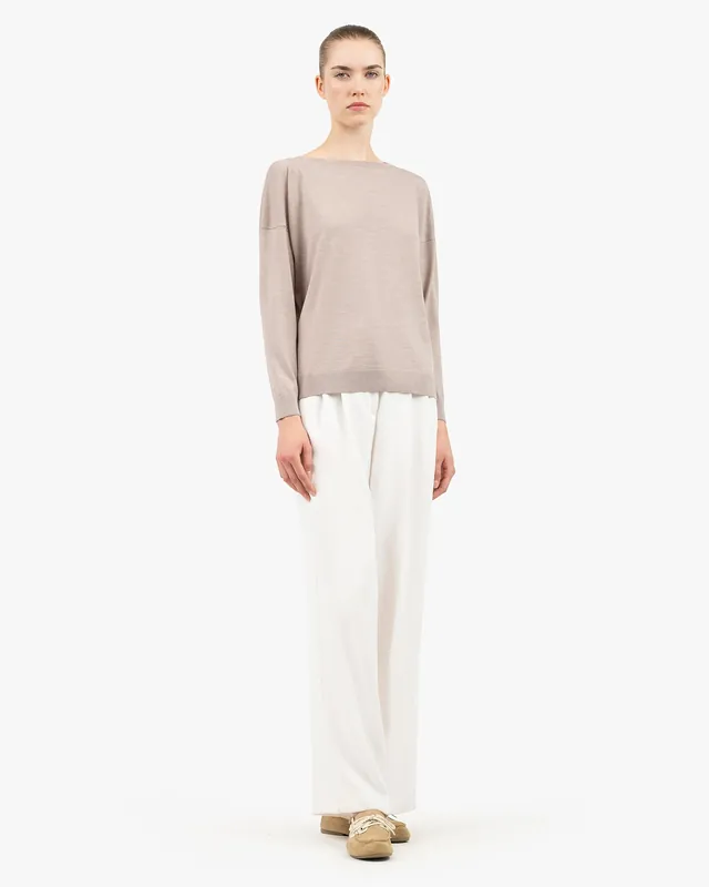 Seraphine Boat Neck Sweater - Beige