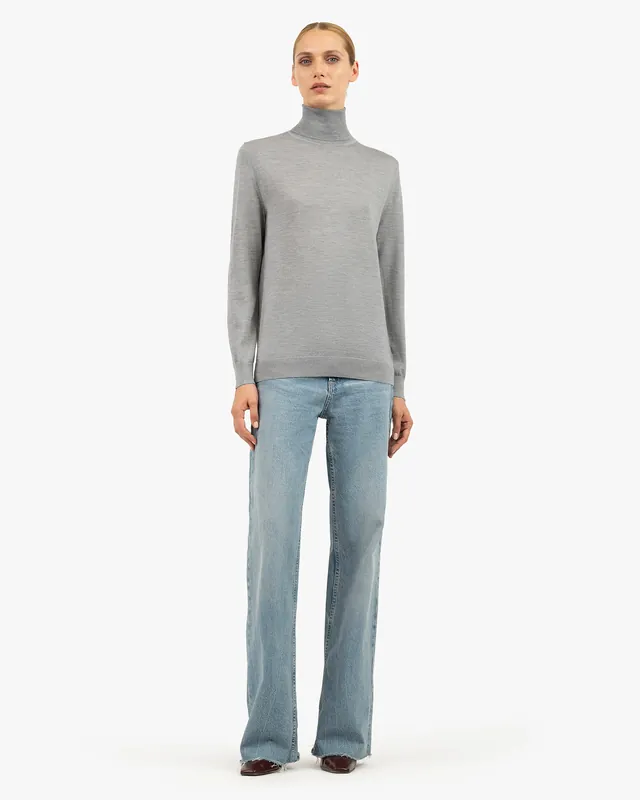 Women's Belvoir Turtleneck Sweater - Grey