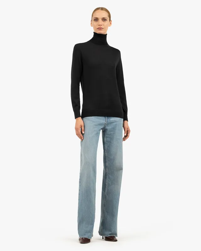 Women's Belvoir Turtleneck Sweater - Black