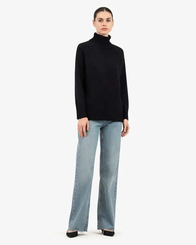 Women's Cortona Turtleneck Sweater - Black