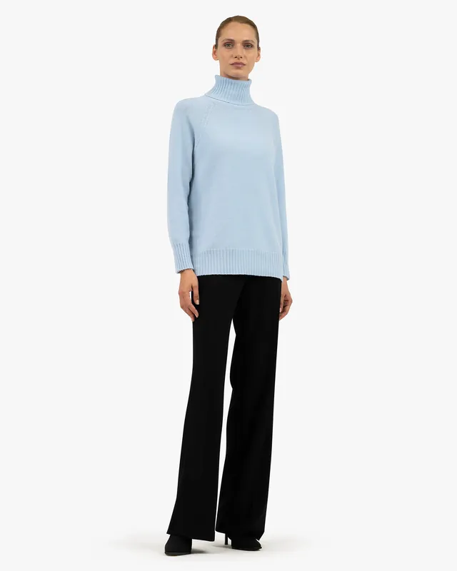 Women's Cortona Turtleneck Sweater - Light Blue