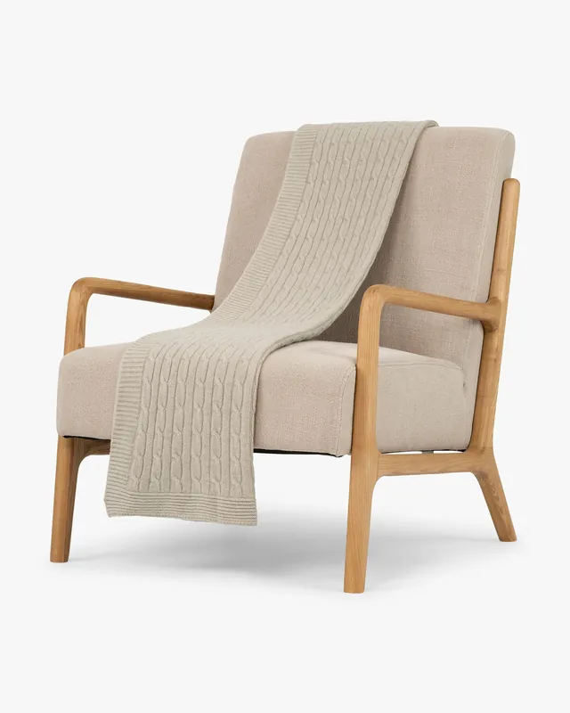Tressé Cable Throw - Beige