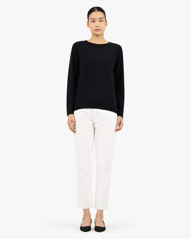Women's Piuma Crew Neck Sweater - Black