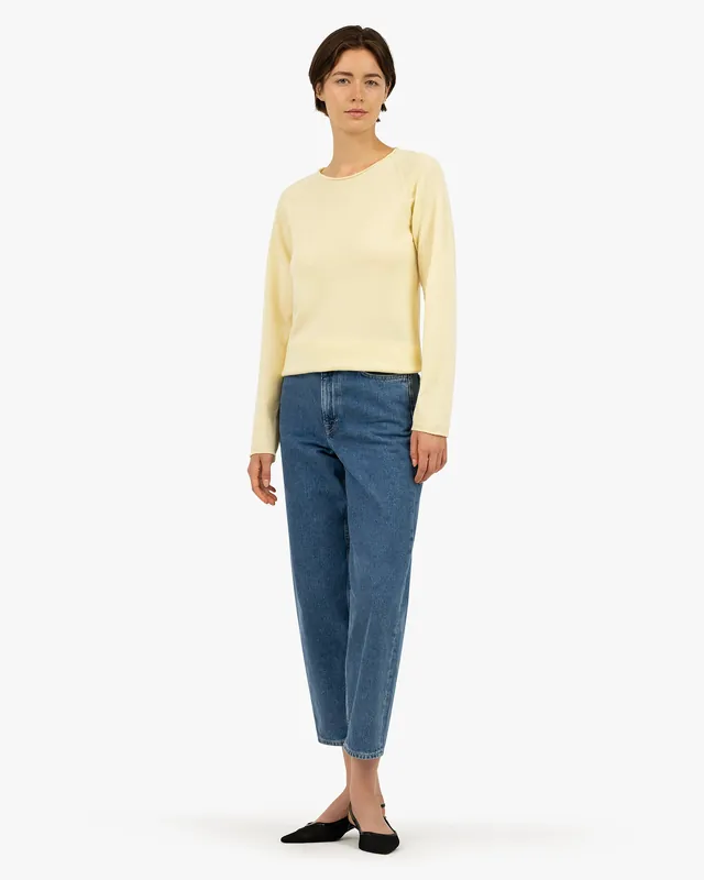 Women's Piuma Crew Neck Sweater - Yellow