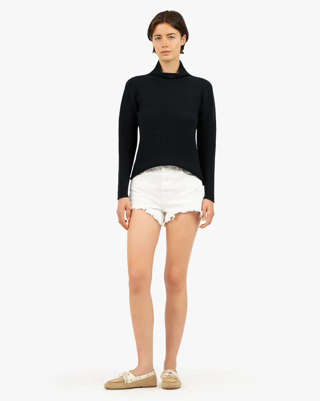 Soffio Mock Neck Sweater - Black