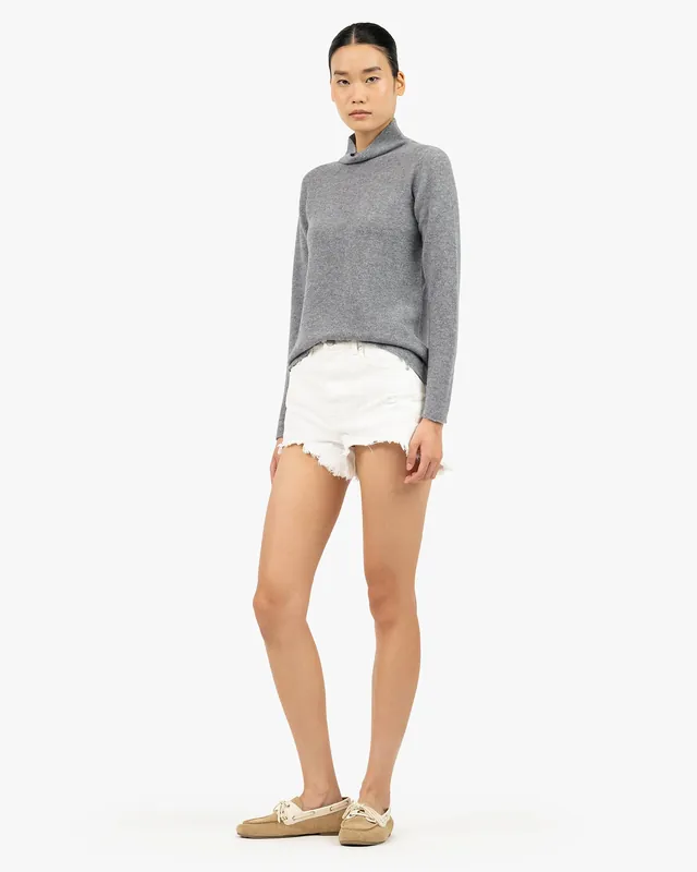 Soffio Mock Neck Sweater - Medium Grey