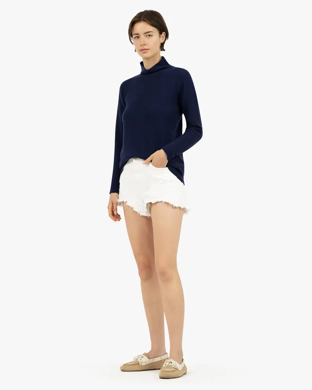 Soffio Mock Neck Sweater - Blue