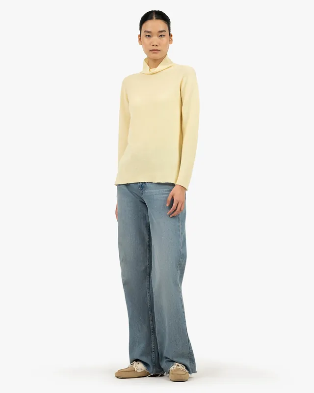 Soffio Mock Neck Sweater - Yellow