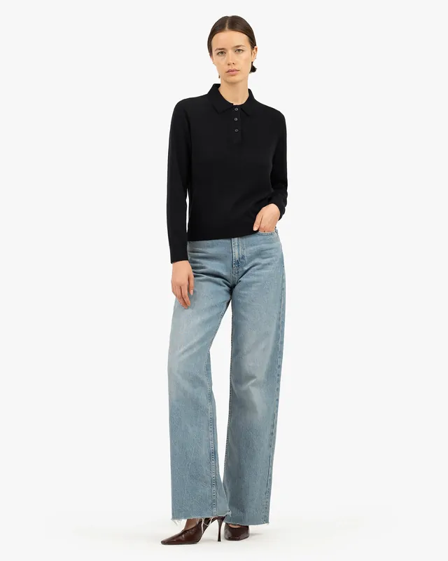 Women's Tribeca Polo Sweater - Black