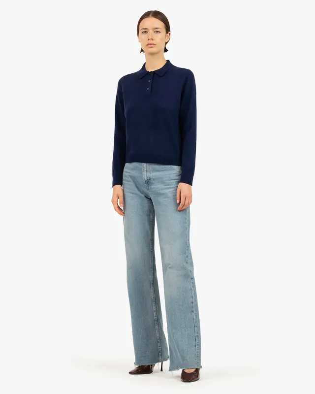 Women's Tribeca Polo Sweater - Blue