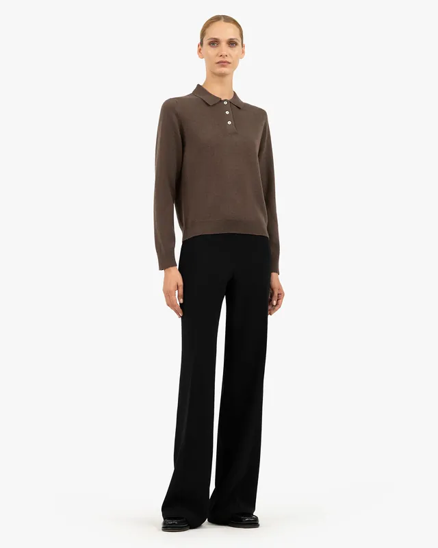 Women's Tribeca Polo Sweater - Brown