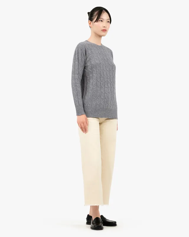 Essential Cable Knit Sweater - Blue - Archive