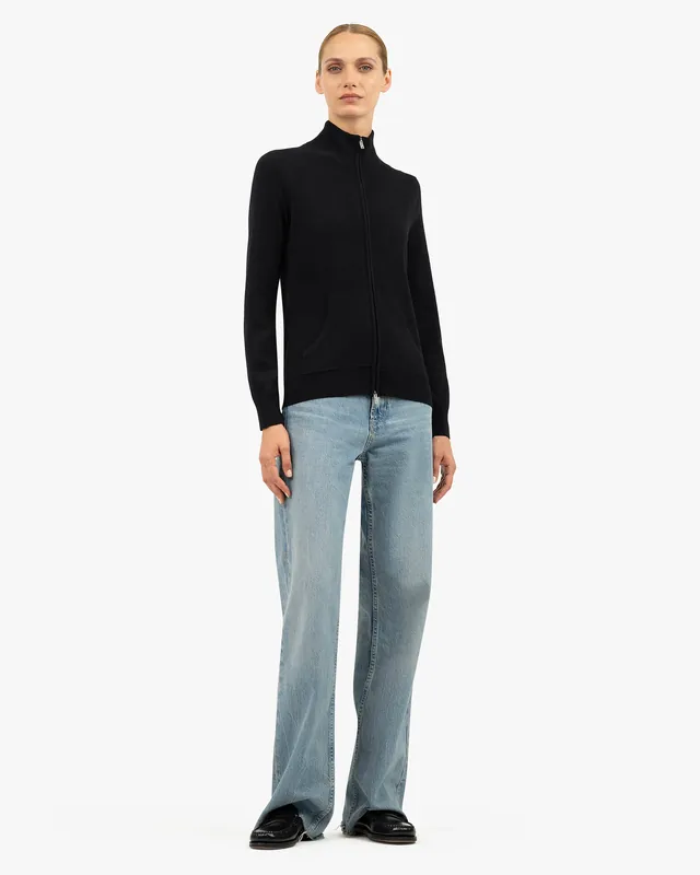 Women's Salò Zip Cardigan - Black - Archive