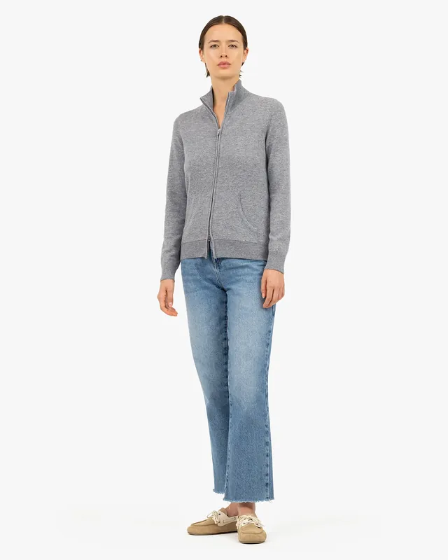 Women's Salò Zip Cardigan - Medium Grey - Archive