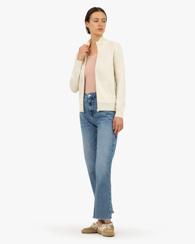 Women's Salò Zip Cardigan - White - Archive