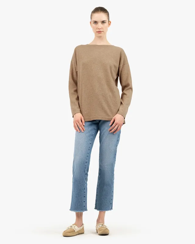 Mollis Boat Neck Sweater - Black - Archive