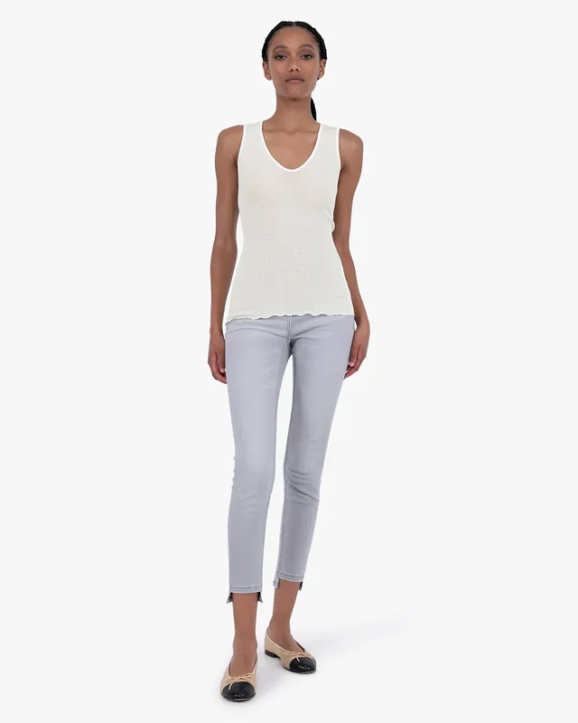 V-Neck Pleated Tank Top - Archive
