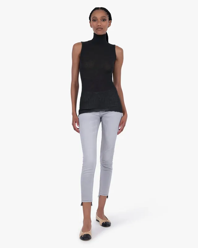 Turtleneck Pleated Tank Top - Archive