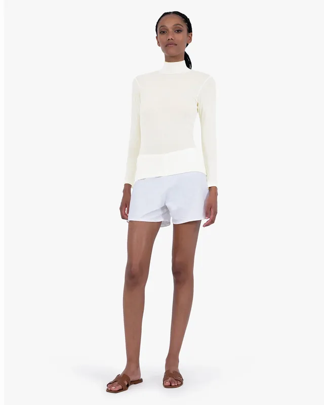 Ultralight Mock Neck Top - White Archive