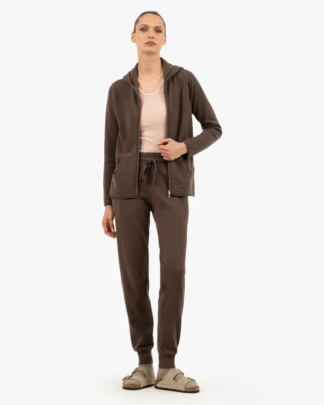 Women's Salò Zip Hoodie - Brown - Archive