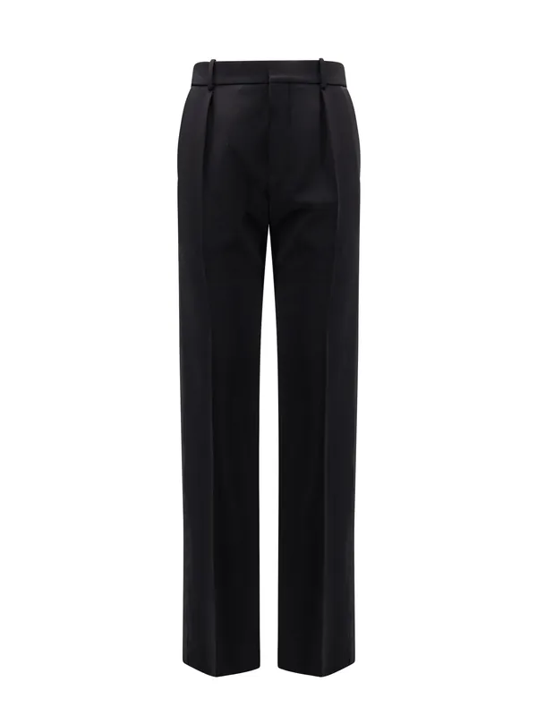 Tuxedo Wool Trouser With Lateral Satin Bands - Saint Laurent