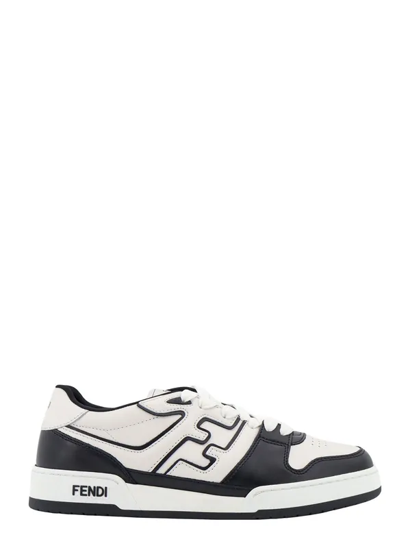Leather Sneakers With Ff Lateral Logo - Fendi