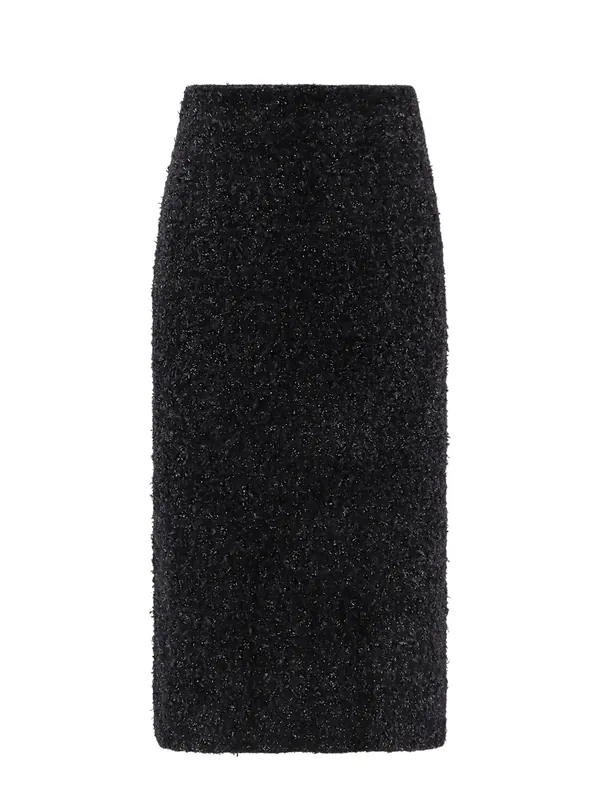 Cotton Tweed Knitted Midi Skirt - Balenciaga