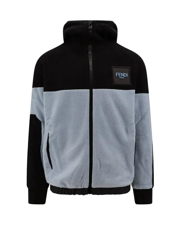 Fleece Sweatshirt With Frontal Logo Patch - Fendi