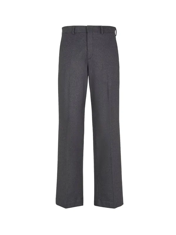 Stretch Cashmere Trouser With Logoed Detail - Fendi