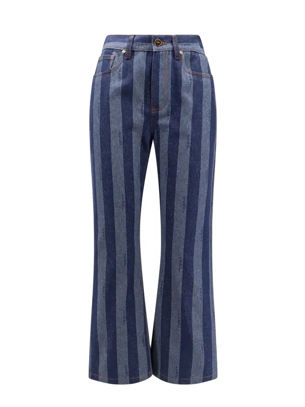 Cotton Jeans With Pequin Stripes - Fendi