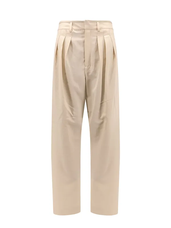 Pleated Tailored Wool Blend Trouser - Lemaire