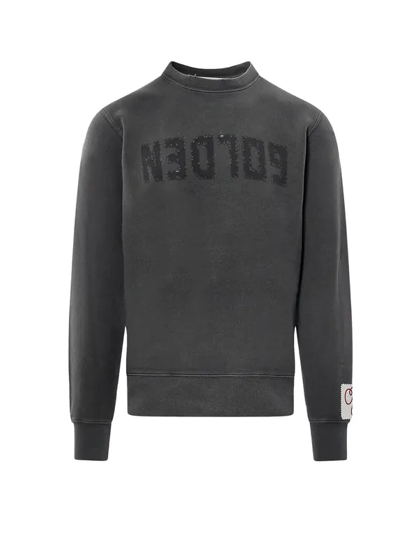 Archibald Distressed Cotton Sweatshirt - Golden Goose