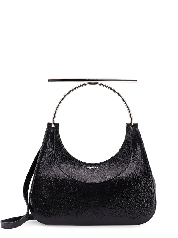Leather Handbag With Frontal Logo - Alexander McQueen
