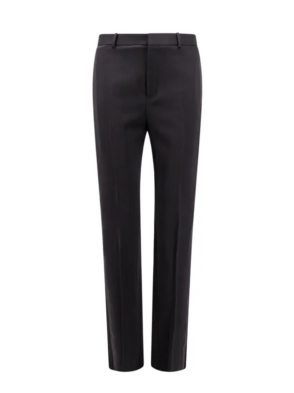 Tuxedo Wool Trouser With Satin Side Band - Saint Laurent
