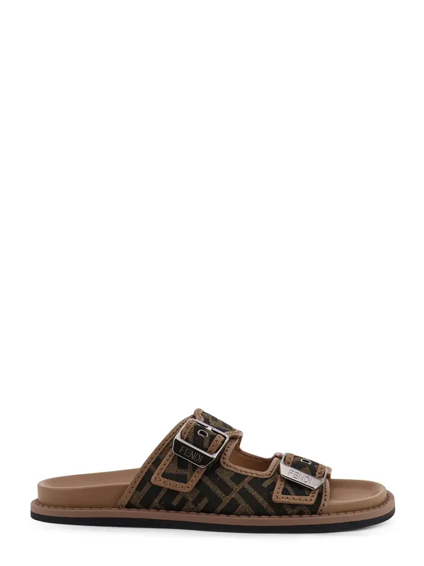 Feel Sandals In Ff Jacquard Fabric - Fendi