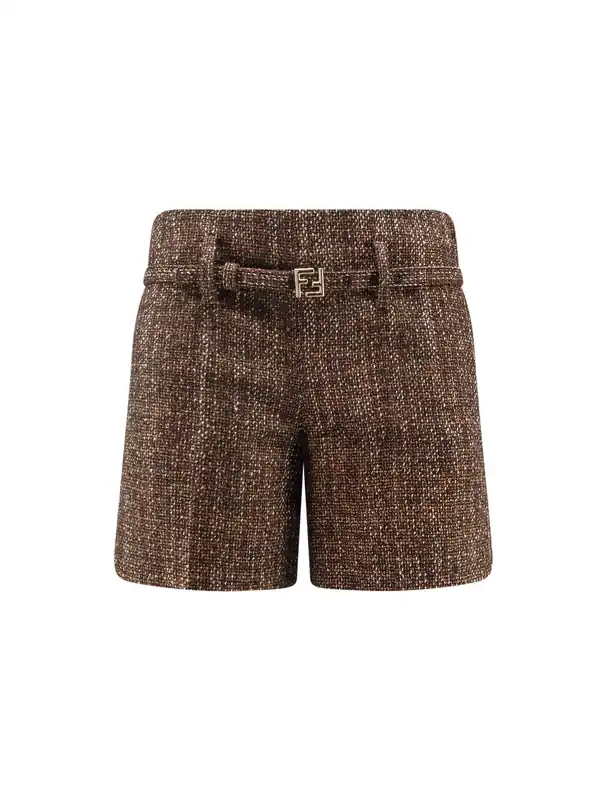 Alpaca And Wool Shorts - Fendi